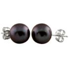 Black Pearl 7mm Stud Earrings