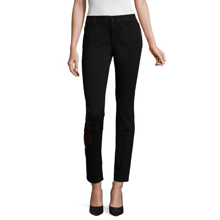 Liz Claiborne Embroidered Flexi Fit Skinny Jean