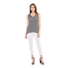 Skyes The Limit St. Barths Stripe Floral Trim Sweater Tank- Plus