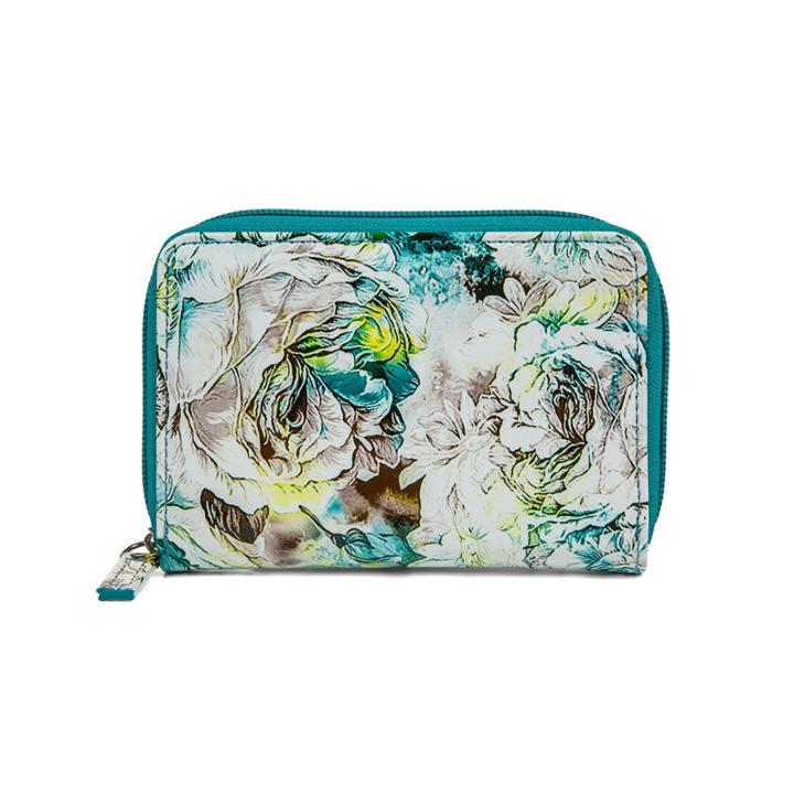 Mundi Zip Around Indexer Soft Floral Print Wallet