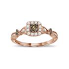 Womens 1/2 Ct. T.w. Genuine White Diamond 10k Gold Halo Ring