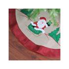 19 Red And White Merry Christmas Tree Stocking With White Cuff