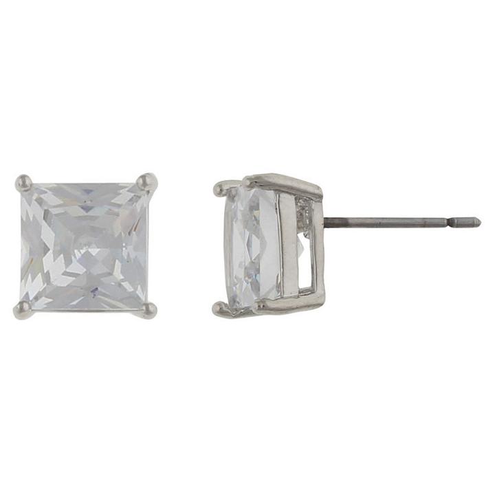 Bold Elements Clear 11mm Stud Earrings