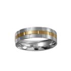 Mens 5mm 10k Two-tone Gold Wedding Band