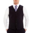 Stafford Executive Super 130 Navy Pinstripe Suit Vest - Classic