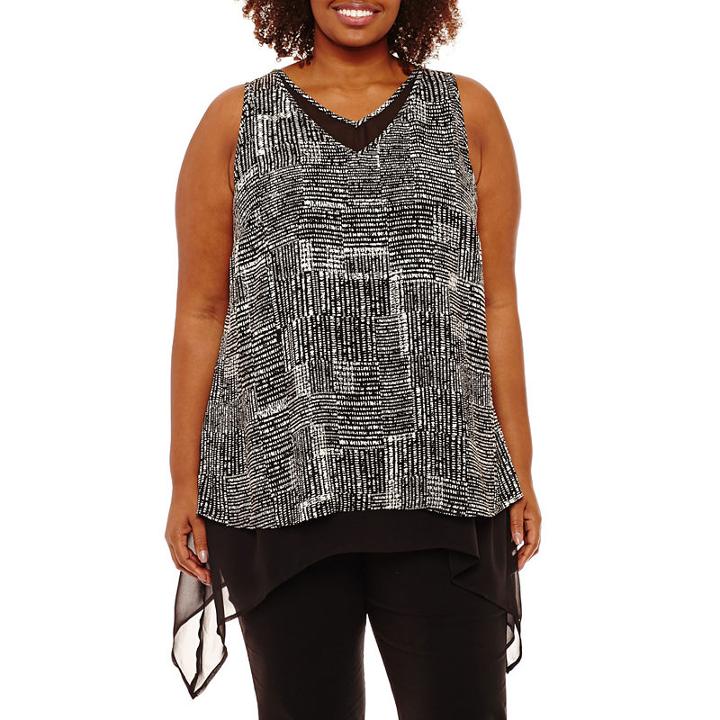 Worthington Woven Tank Top - Plus