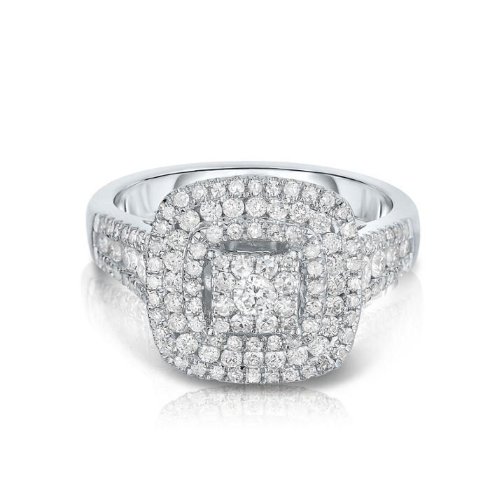 Womens 1 Ct. T.w. Round White Diamond 14k Gold Stackable Ring