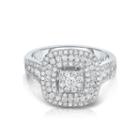 Womens 1 Ct. T.w. Round White Diamond 14k Gold Stackable Ring