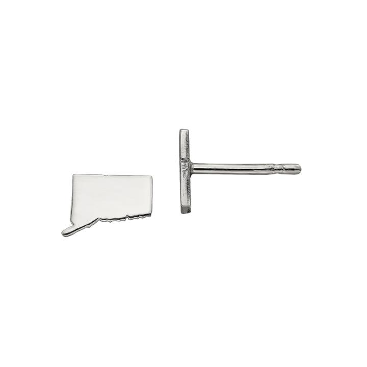 Personalized Sterling Silver Louisiana Stud Earrings
