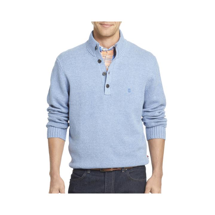 Izod Long-sleeve Button Mockneck Sweater