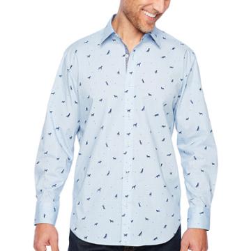 Society Of Threads Long Sleeve Button-front Shirt
