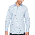 Society Of Threads Long Sleeve Button-front Shirt