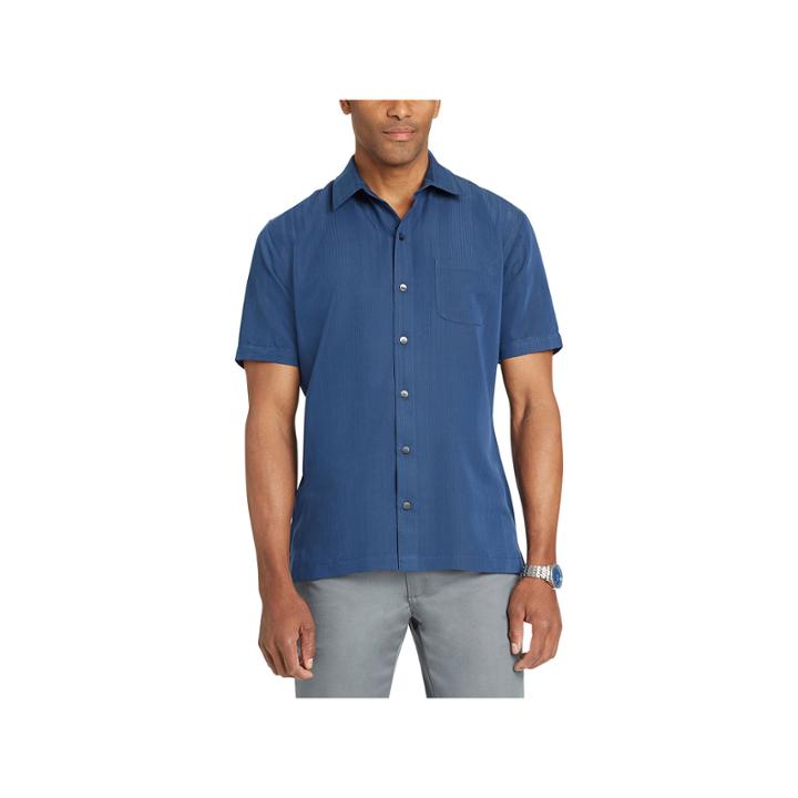 Van Heusen Short Sleeve Stripe Button-front Shirt