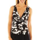 Trimshaper Print Tankini Swim Top