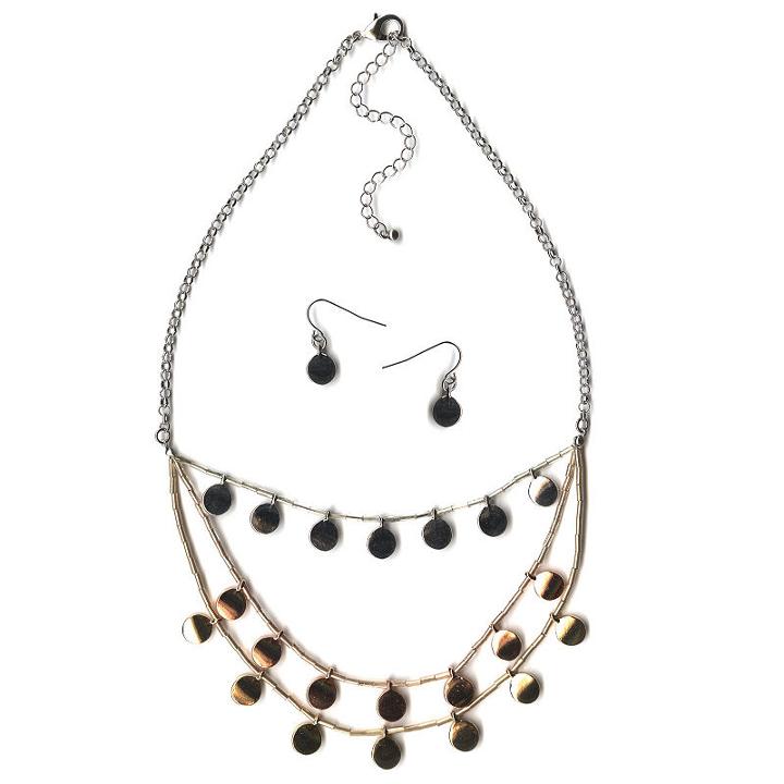 Mixit Womens 2-pack Brass Jewelry Set