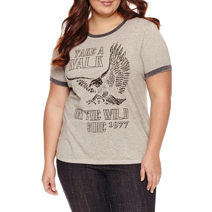 Take A Walk On The Wild Side Graphic T-shirt- Juniors Plus