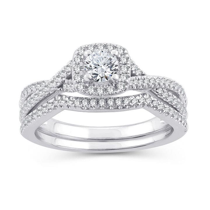 Womens 5/8 Ct. T.w. Diamond White Engagement Ring