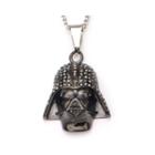 Star Wars Black Ip Stainless Steel Darth Vader Pendant Necklace
