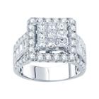 3 Ct. T.w. Princess Diamond Deco-style Engagement Ring