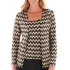 Blu Sage Long-sleeve Chevron Print Jacket Twin-set