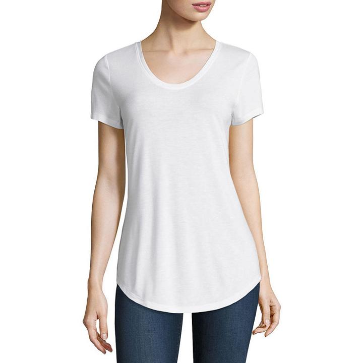 A.n.a Short Sleeve Scoopneck T-shirt