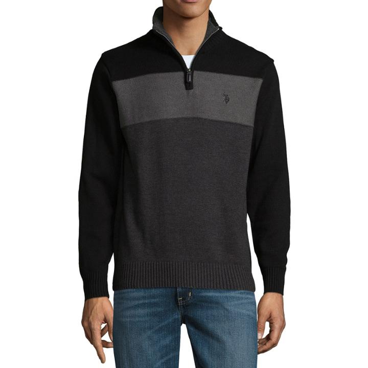 U.s. Polo Assn. Mock Neck Long Sleeve Pullover Sweater