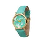 Olivia Pratt Womens Floral Dial Mint Leather Watch 13330mint