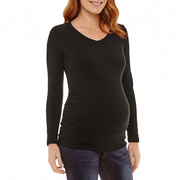 Long Sleeve V- Neck Tee