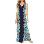 London Style Sleeveless Floral Maxi Dress