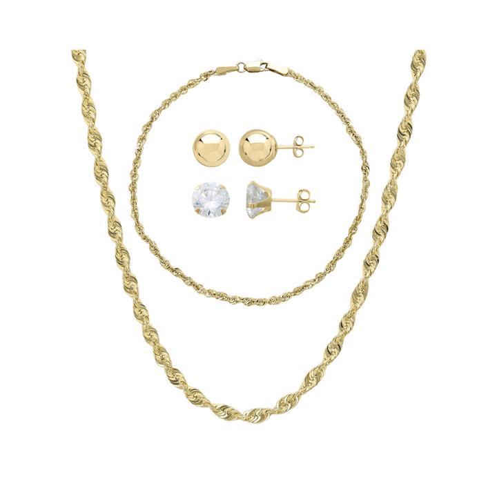 10k Yellow Gold 4-pc. Jewelry Set