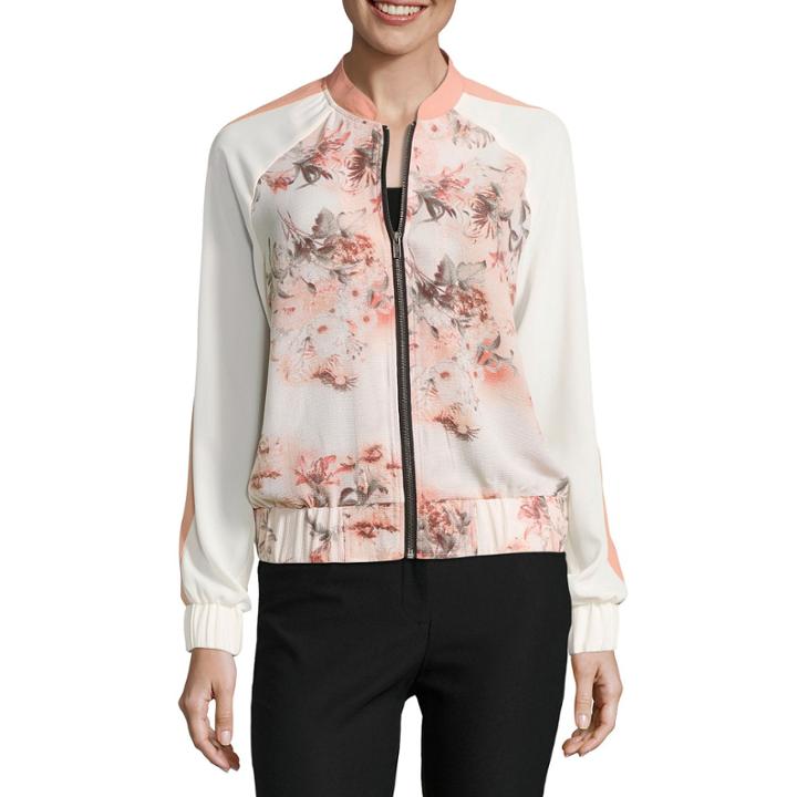 By & By Long Sleeve Printed Bomber Jacket-juniors