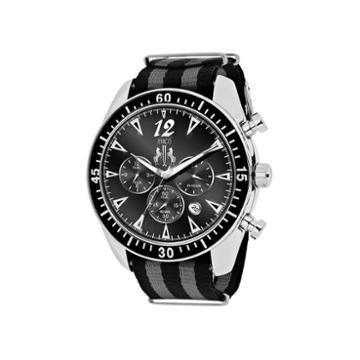 Jivago Timeless Mens Black And Gray Strap Watch