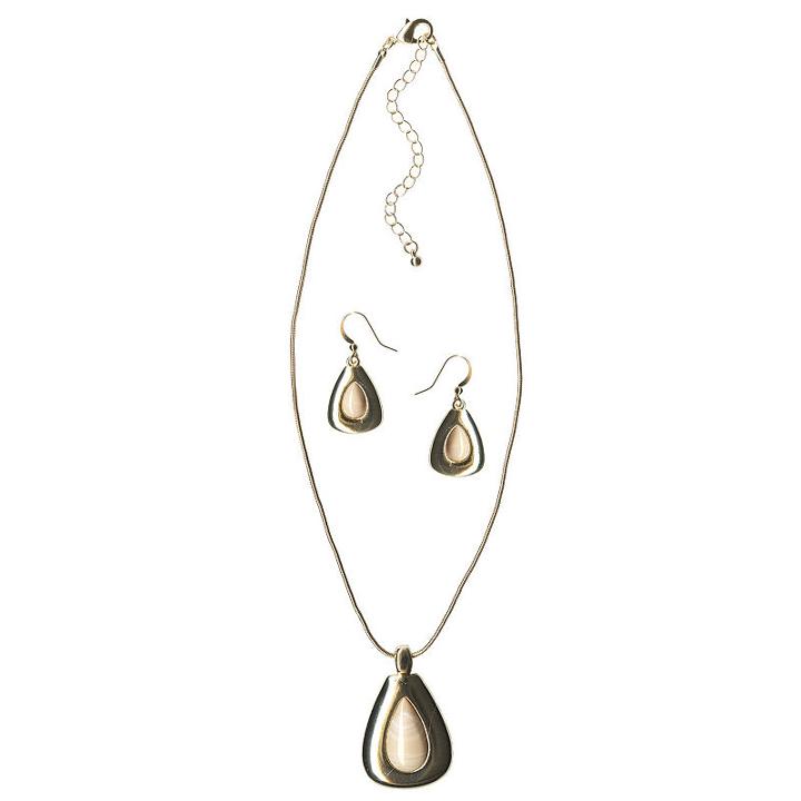 Mixit Womens 2-pc. Brown Jewelry Set