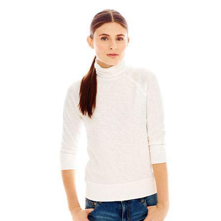 Joe Fresh Marled Slub Turtleneck Top