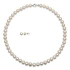 Cultured Freshwater Pearl Necklace & Earring Boxed Set