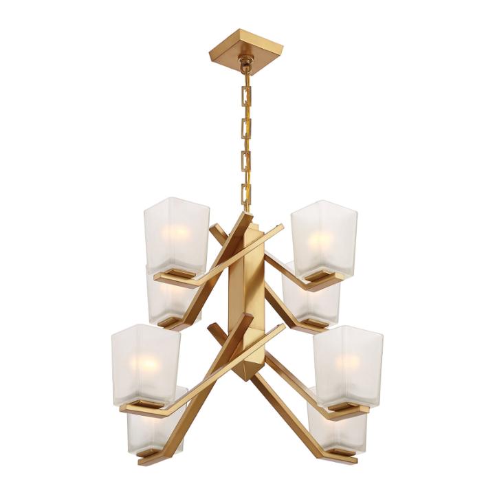 Filament Design 8-light Vintage Brass Chandelier