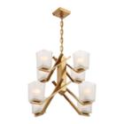 Filament Design 8-light Vintage Brass Chandelier