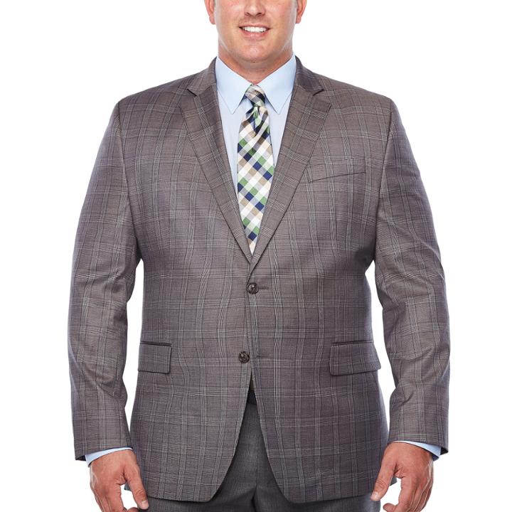 Stafford Classic Fit Woven Pattern Sport Coat - Big And Tall