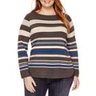 Liz Claiborne Long-sleeve Envelope-neck Tee - Plus