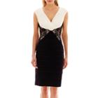 Melrose Cap-sleeve Lace Inset Shutter Skirt Dress