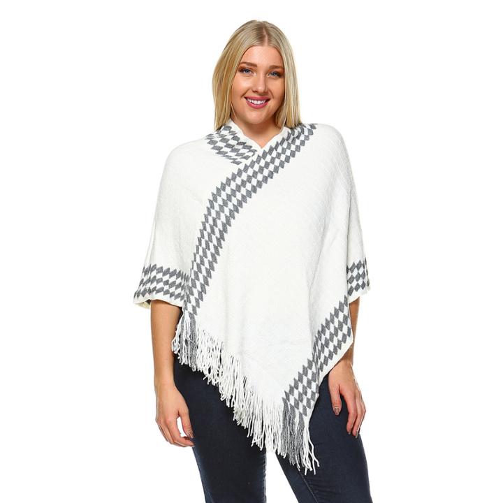 White Mark Nevaeh Ponchos Plus