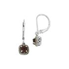 Shey Couture Genuine Garnet Sterling Silver Earrings