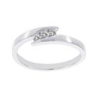 Lumastar 1/10 Ct. T.w. Diamond 10k White Gold 3-stone Promise Ring
