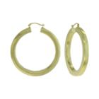 Prestige Gold&trade; 14k Yellow Gold Over Resin Square-edge Hoop Earrings