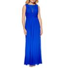 Blu Sage Sleeveless Evening Gown-petites