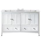 59-in. W Floor Mount White Vanity Set For 1 Hole Drilling