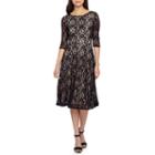 Melrose 3/4 Sleeve Floral Fit & Flare Dress