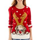 By Design Long-sleeve Bulldog Christmas Sweater