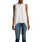 A.n.a Chiffon Overlay Button Tank Top