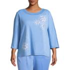 Alfred Dunner Bonita Springs Lace Neck T-shirt-plus